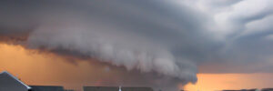 Omaha Storm cell outside of neighborhood