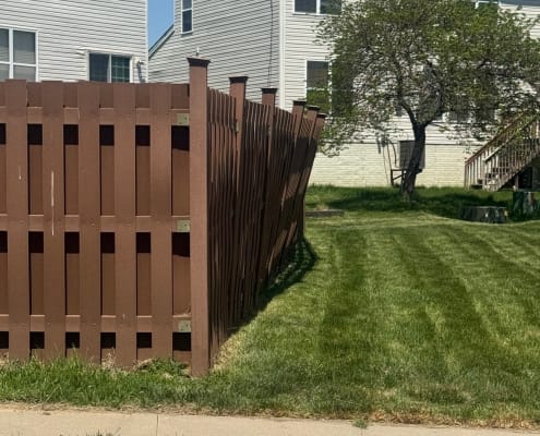 Broken wood fence