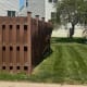 Broken wood fence